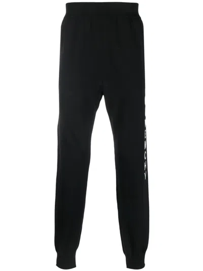 Givenchy Intarsia-knit Logo Track Pants In Black