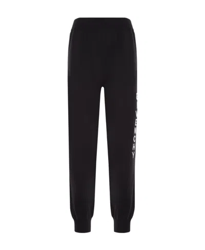 Givenchy Intarsia-knit Logo Track Pants In Black