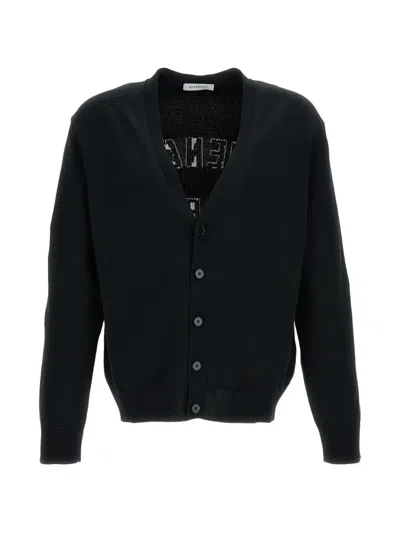Givenchy Intarsia-knit V-neck Cardigan In Black