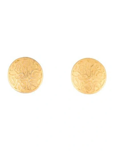 Pre-owned Givenchy Interlace Design Stud Earrings In Multicolor