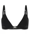Givenchy Ribbed Knit Bikini Top In Black