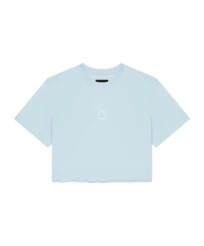 GIVENCHY CROPPED 4G LIQUID T-SHIRT IN COTTON