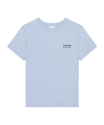 Givenchy Item O-neck Short-sleeved T-shirt In Light Blue