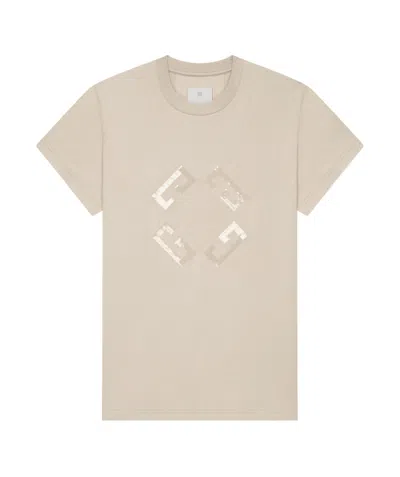 Givenchy Item O-neck Short-sleeved T-shirt In Pumice Beige