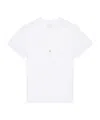 Givenchy T-shirt Slim En Coton Brodé 4g In White/gold