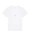 Givenchy T-shirt Slim En Coton Brodé 4g In White/silver