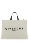 Givenchy Women Ivory Canvas Medium G Shopping Bag In 255