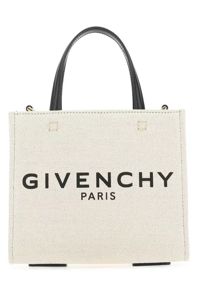 Givenchy Ivory Canvas Mini G-tote Handbag In Neutral