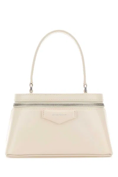 Givenchy Ivory Leather Antigona Handbag In White