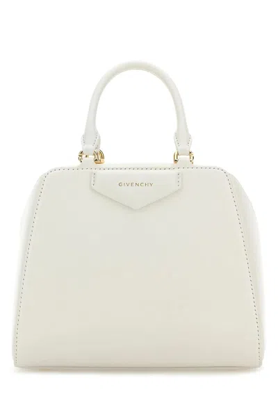 Givenchy Ivory Leather Mini Antigona Cube Handbag