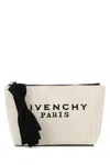 Givenchy Ivory Logo Clutch In Neutral