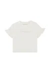 Givenchy Ivory T-shirt For Baby Girl With Logo In Animal Print