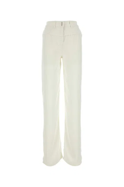 GIVENCHY IVORY VISCOSE DENIM JEANS