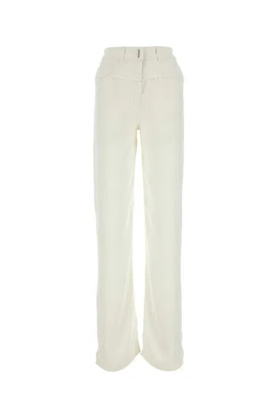 Givenchy Ivory Viscose Denim Jeans In White