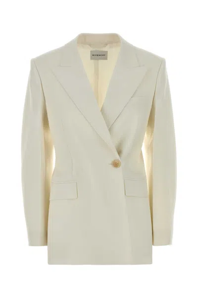 Givenchy Ivory Wool Blend Blazer In Neutral