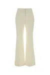 Givenchy Flared Wool Trousers Featuring Belt Loops In Neutral