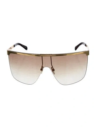 Pre-owned Givenchy J5g Ha 99 Shield Sunglasses In Gold