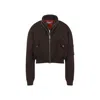 Givenchy Cropped Flap Pocket Jackets With High Collar In Brown