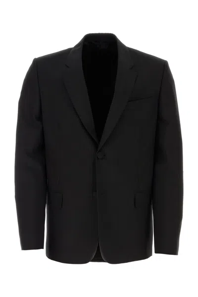 GIVENCHY GIVENCHY BLACK STRETCH WOOL BLEND BLAZER