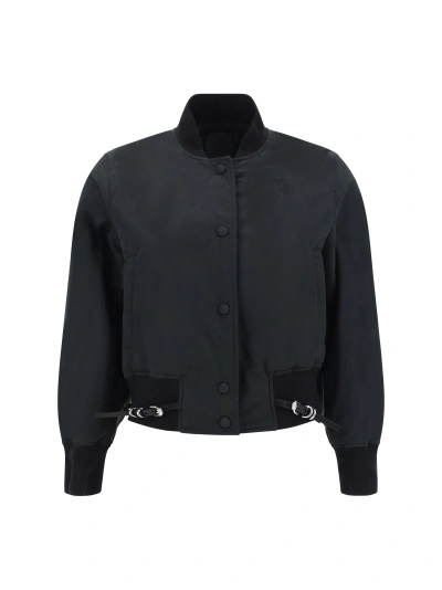 Givenchy Voyou Varsity Jacket In Cotton Taffetas In Black
