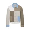 Givenchy Pleated And Snapped Denim Jacket Men In Beige