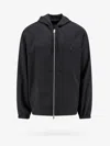 Givenchy Zipped Hoodie In Wool With 4g Detail In Black