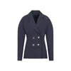 Givenchy Denim Double-breasted Blazer In Blue