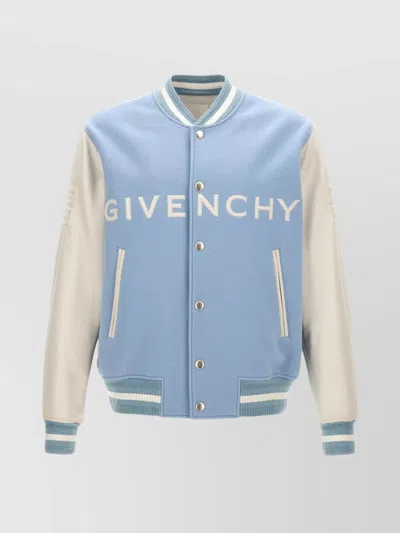 Givenchy Jacket Bomber Sleeves Contrasting In Blue