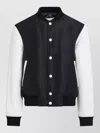 Givenchy Jacket Contrast Sleeves Ribbed Cuffs Pockets In Blue