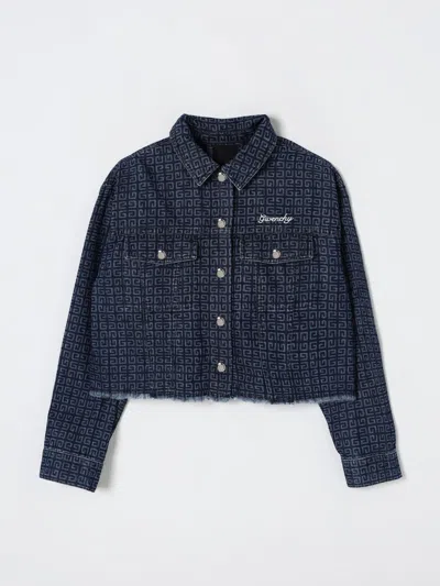 GIVENCHY JACKET GIVENCHY KIDS COLOR DENIM,G67481028