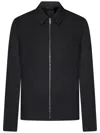 Givenchy Camicia Con Zip In Tessuto Garzato Colore: Graffite In Grey