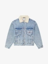 Givenchy Womens Light Blue Logo-embroidered Contrast-collar Denim Jacket In Light Blue