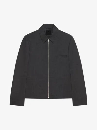 Givenchy Jacket In Wool In Grey Mix