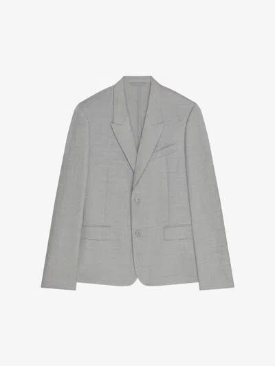 Givenchy Jacket In Wool In Grey/white