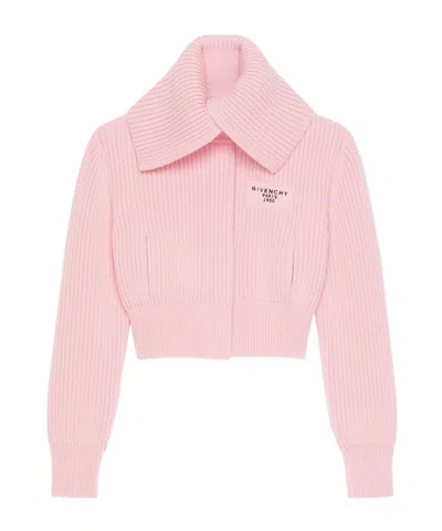 GIVENCHY GIVENCHY MAXI STAND-UP COLLAR KNITTED JACKET