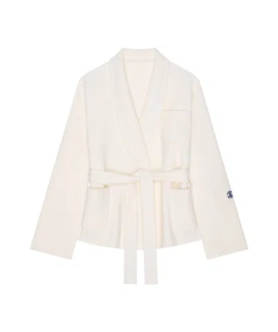 Givenchy Jacket In Wool With Hg Embroidery In Off White