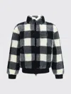 Givenchy Wool-blend Check-pattern Fleece Jacket In Black