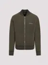 Givenchy Green Sweatshirt With Bomber Collar And 4g Logo In Wool Man In Green