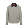 Givenchy Contrast-collar Bomber Jacket In Gray
