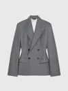 Givenchy Womens Double-breasted Peak-lapel Wool Blazer Medium Grey In Animal Print
