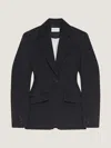 Givenchy Single-breasted Cocoon Jacket In Wool In Black