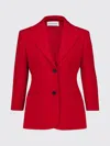 Givenchy Womens Dark Red Single-breasted Woven Blazer In Red