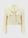 Givenchy White Jacket With Logo 4g Detail On The Buttons In Wool Blend Woman In White
