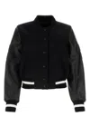 Givenchy Wool Blend Parka With Leather Sleeves And Iconic Branding