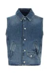 Givenchy Denim Sleeveless Jacket In Blue
