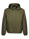 Givenchy Logo-embroidered Hooded Windbreaker In Green