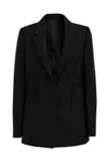 Givenchy Tailored Mohair Blend Jacket In 001
