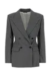 Givenchy Double-breasted Wool Structured Jacket Clothing In Gray