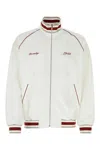 Givenchy White Embroidered Logo Jacket In White