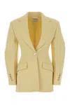 Givenchy Single-breasted Cocoon Jacket In Wool In Yellow